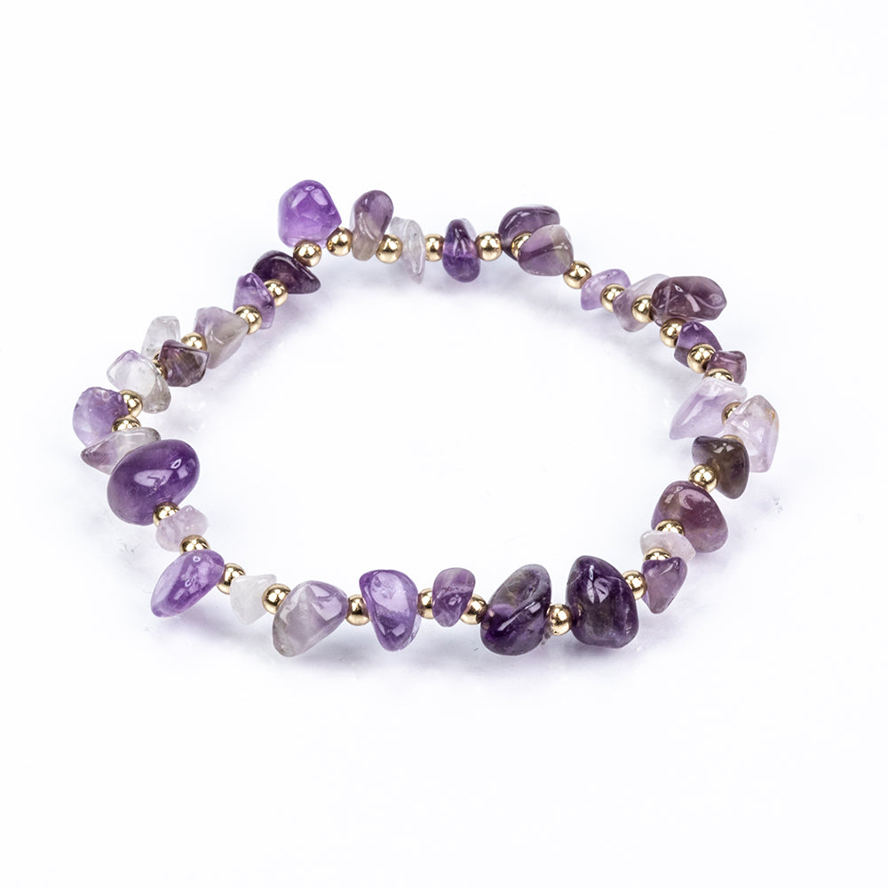 Schmuckgarnitur aus aus goldplattierter Legierung mit Amethyst 2 