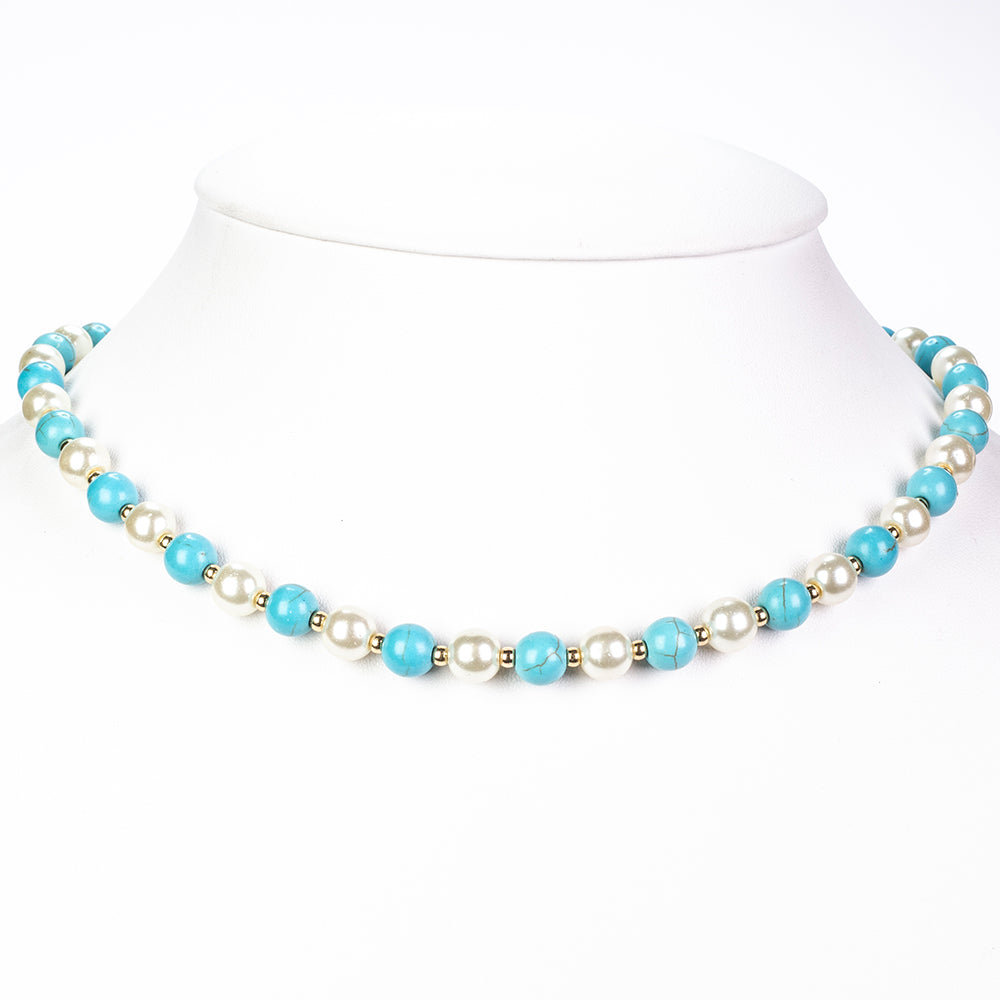 Schmuckgarnitur aus aus goldplattierter Legierung mit Türkis 5 