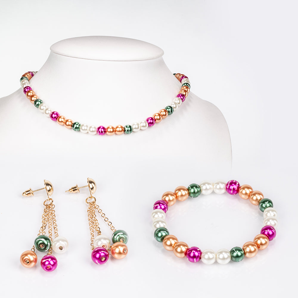 Schmuckgarnitur aus aus goldplattierter Legierung 1 