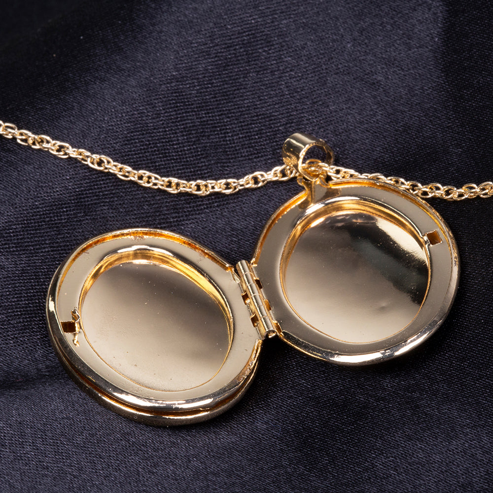 Halskette aus goldplattierter Legierung mit Rubin und Saphir 7 