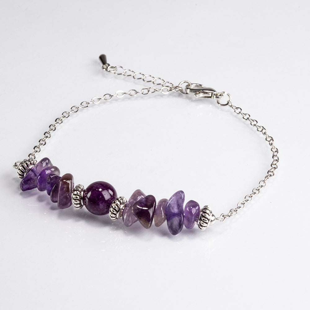 Schmuckgarnitur aus aus goldplattierter Legierung mit Amethyst 3 