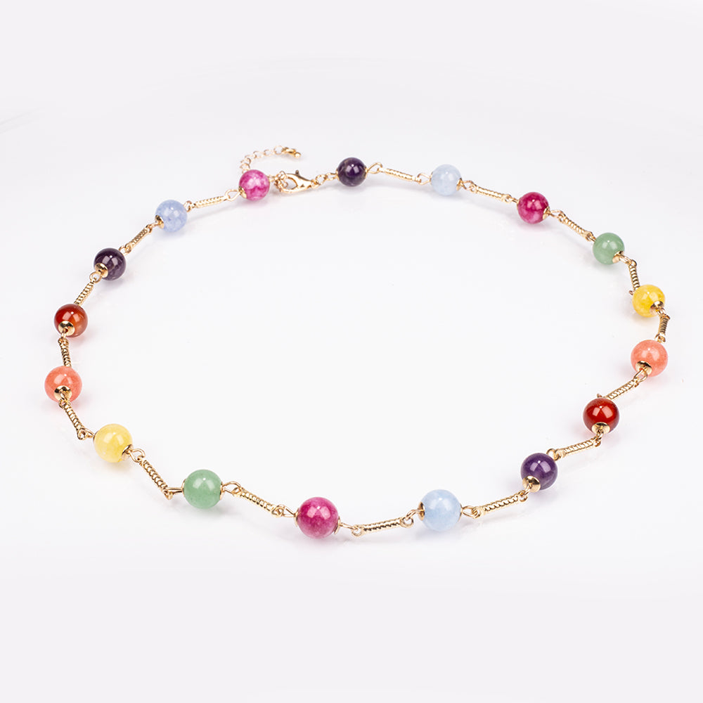 Schmuckgarnitur aus aus goldplattierter Legierung mit Amethyst und Jade 3 