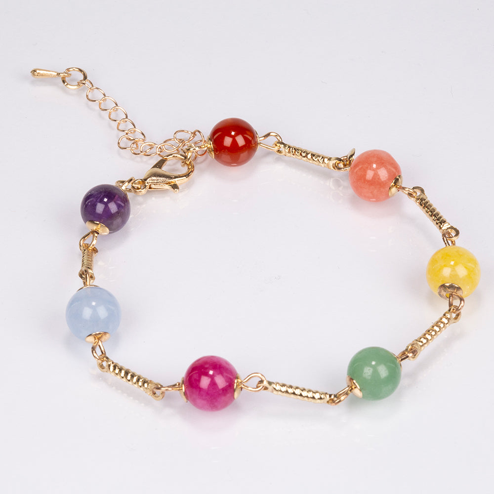 Schmuckgarnitur aus aus goldplattierter Legierung mit Amethyst und Jade