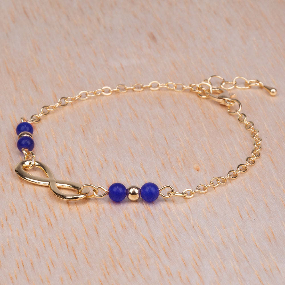 Armband aus goldplattiertesr Legierung mit Saphir 2 
