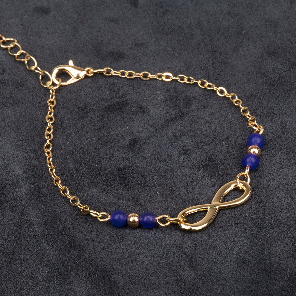 Armband aus goldplattiertesr Legierung mit Saphir 4 