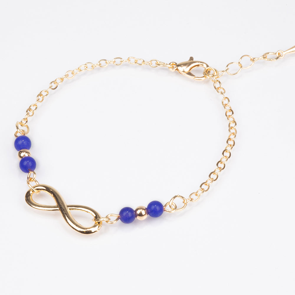 Armband aus goldplattiertesr Legierung mit Saphir