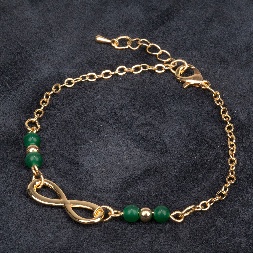 Armband aus goldplattiertesr Legierung mit Smaragd
