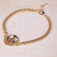 Armband aus goldplattiertesr Legierung mit Rubin und Saphir