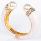 Armband aus goldplattiertesr Legierung mit weißem Emporia® Kristall