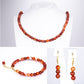 schmuckgarnitur aus Goldplattierte Silber mit rotem Achat