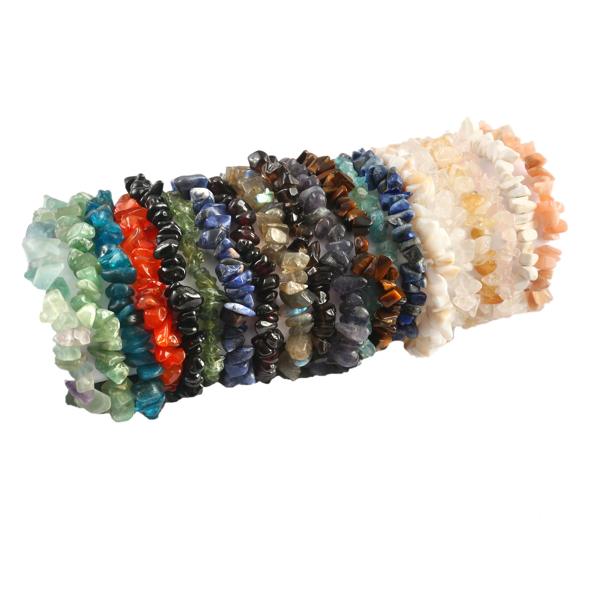 Schmuckgarnitur aus Nugget mit Labradorit und Zitrin 2 