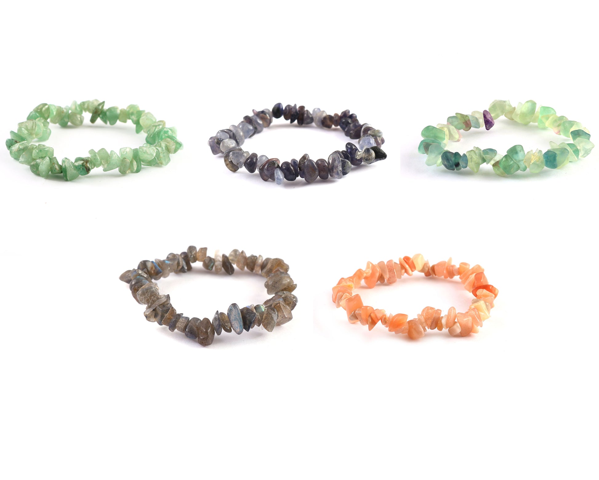 Schmuckgarnitur aus Nugget mit Labradorit und Zitrin 3 