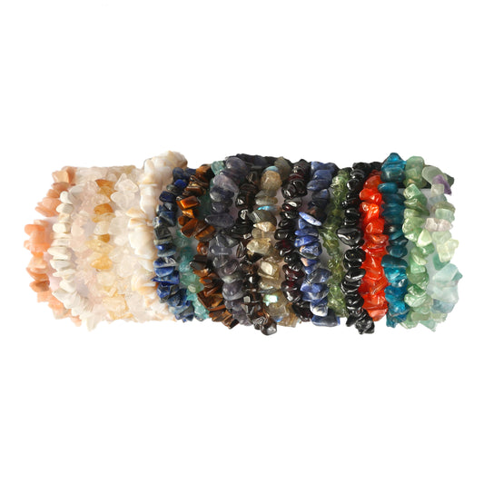 Schmuckgarnitur aus Nugget mit Labradorit und Zitrin