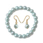 schmuckgarnitur aus Goldplattierte Silber mit Muschelperle