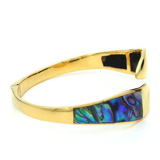 Goldplattiertes Silberarmband mit Abalone Muschel