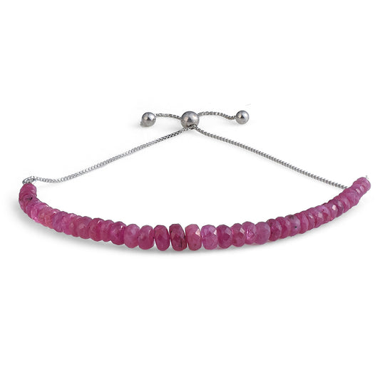Silberarmband mit Rubin aus Mosambik