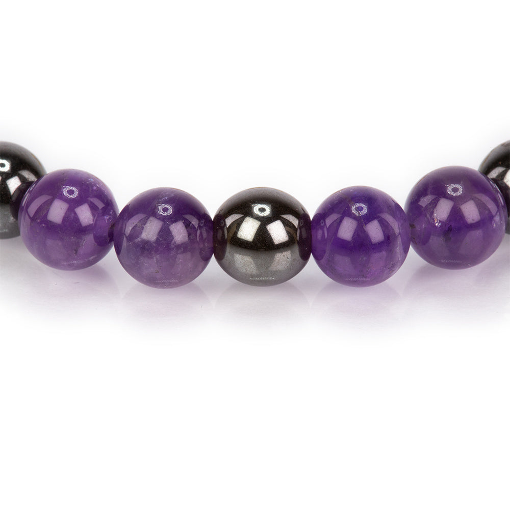 Goldplattiertes Silberarmband mit Amethyst