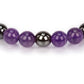 Goldplattiertes Silberarmband mit Amethyst