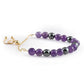 Goldplattiertes Silberarmband mit Amethyst