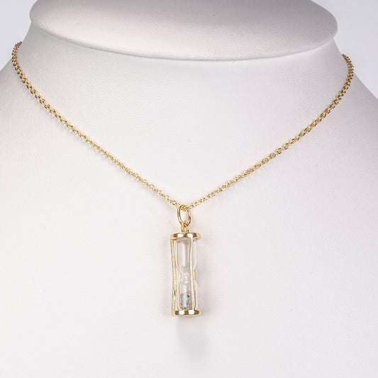 Halskette aus goldplattierter Legierung mit Tansanit