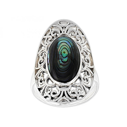 Silberring mit Abalone Muschel