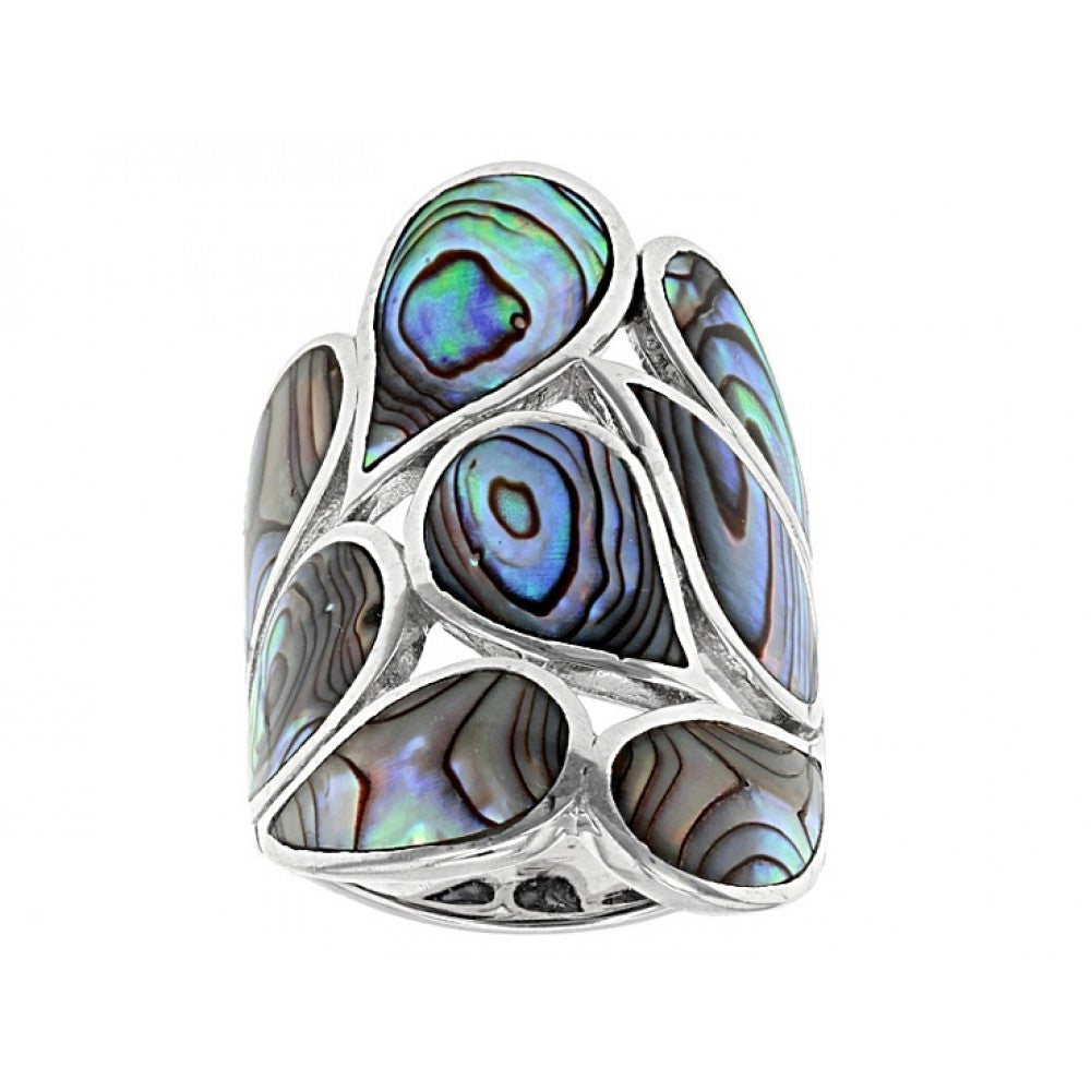 Silberring mit Abalone Muschel 1 
