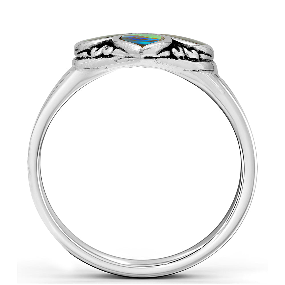 Silberring mit Abalone Muschel 2 