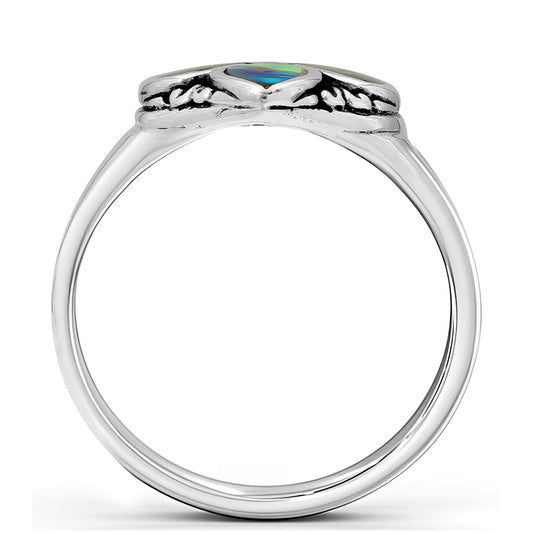 Silberring mit Abalone Muschel