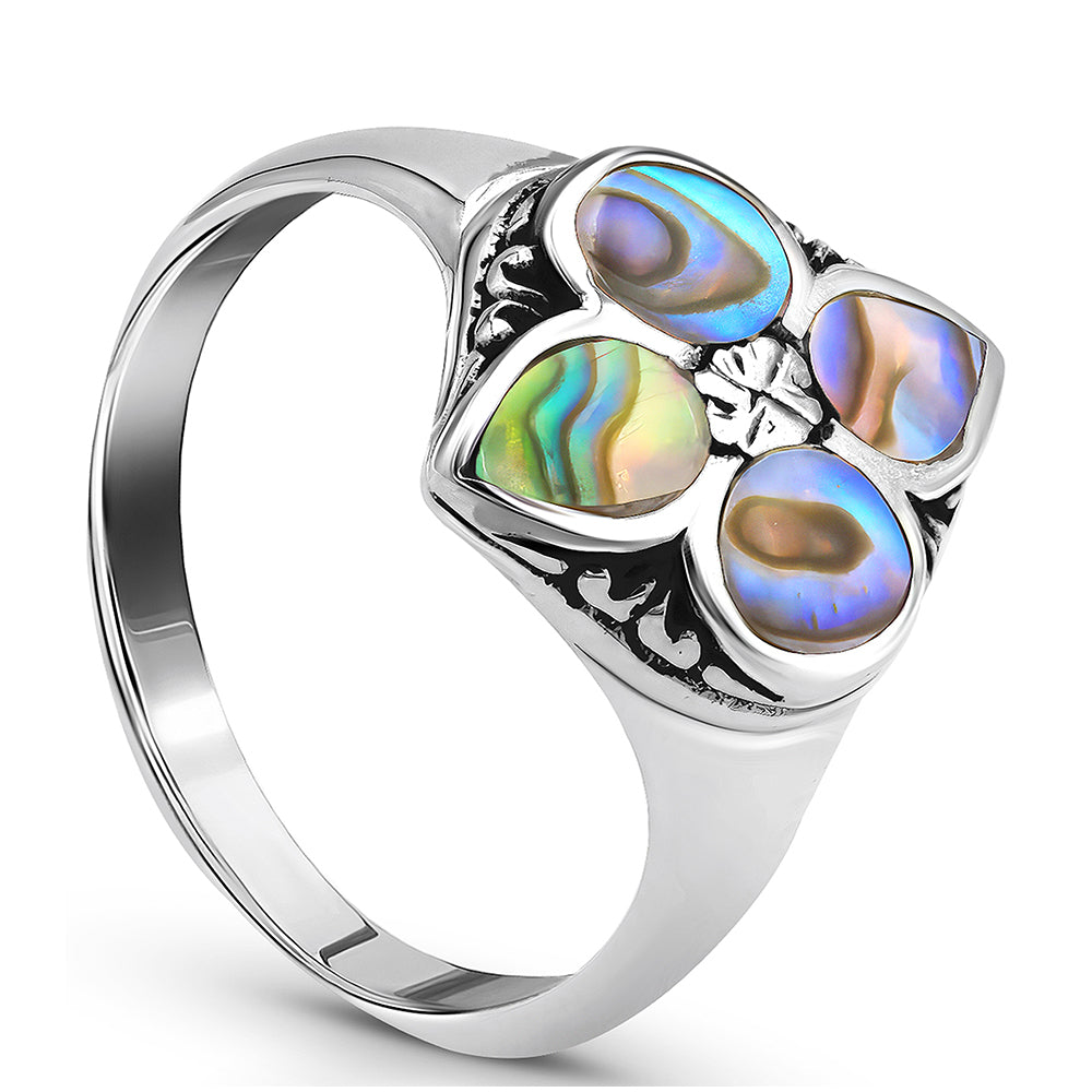 Silberring mit Abalone Muschel