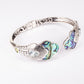 Silberarmband mit Abalone Muschel und Lapislazuli