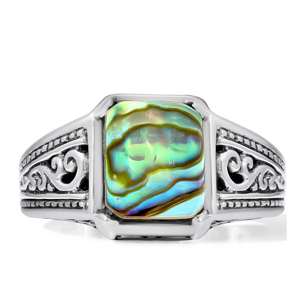 Silberring mit Abalone Muschel