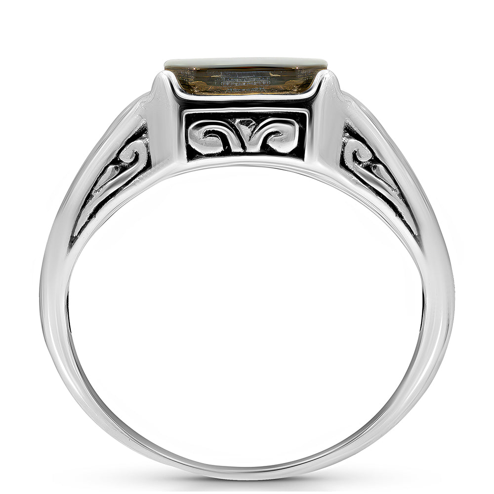 Silberring mit Abalone Muschel 2 