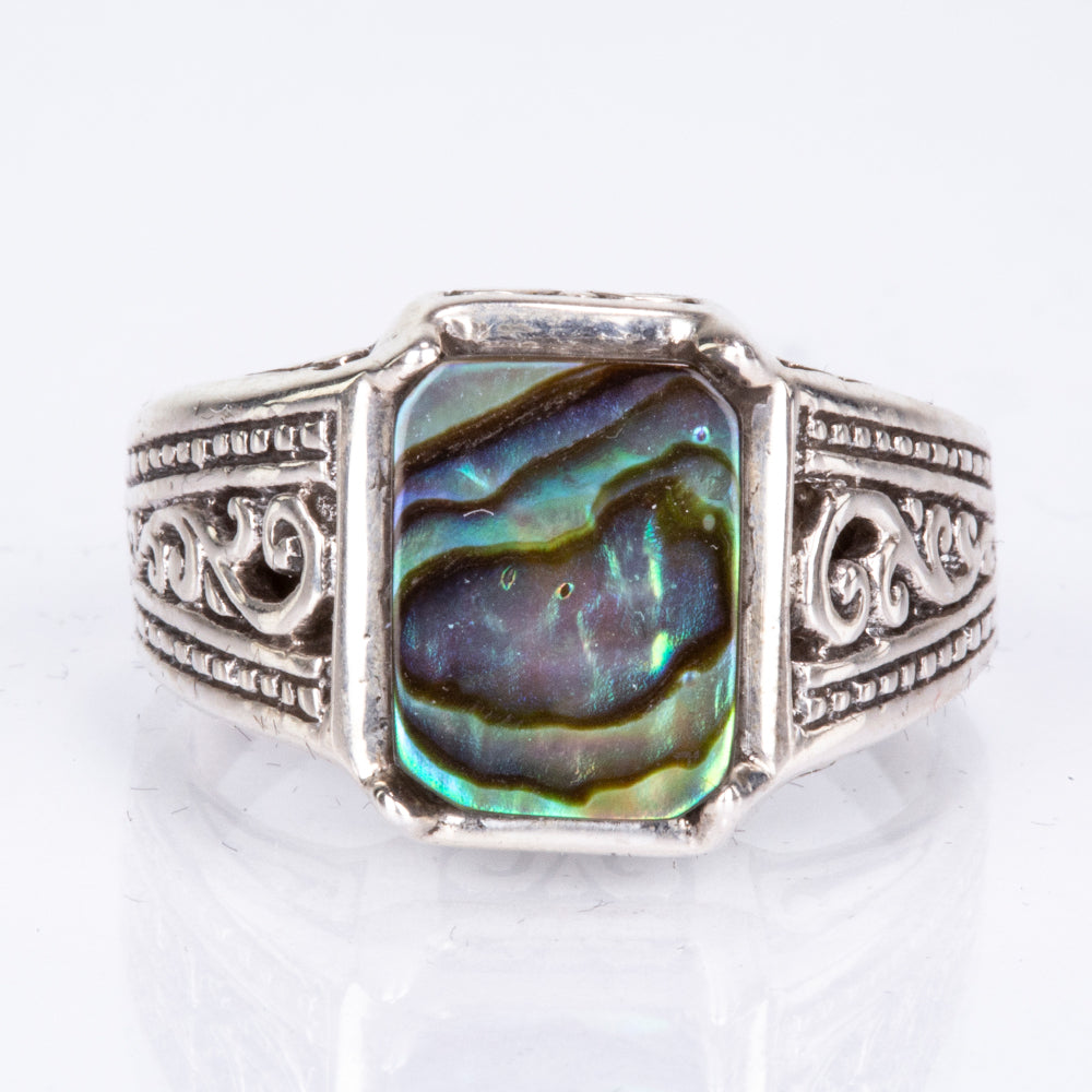 Silberring mit Abalone Muschel 5 