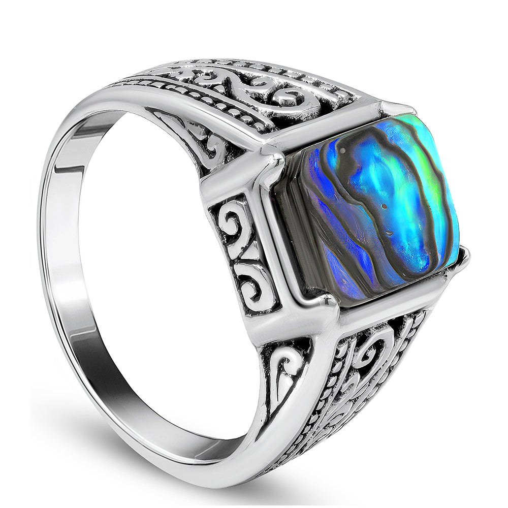 Silberring mit Abalone Muschel