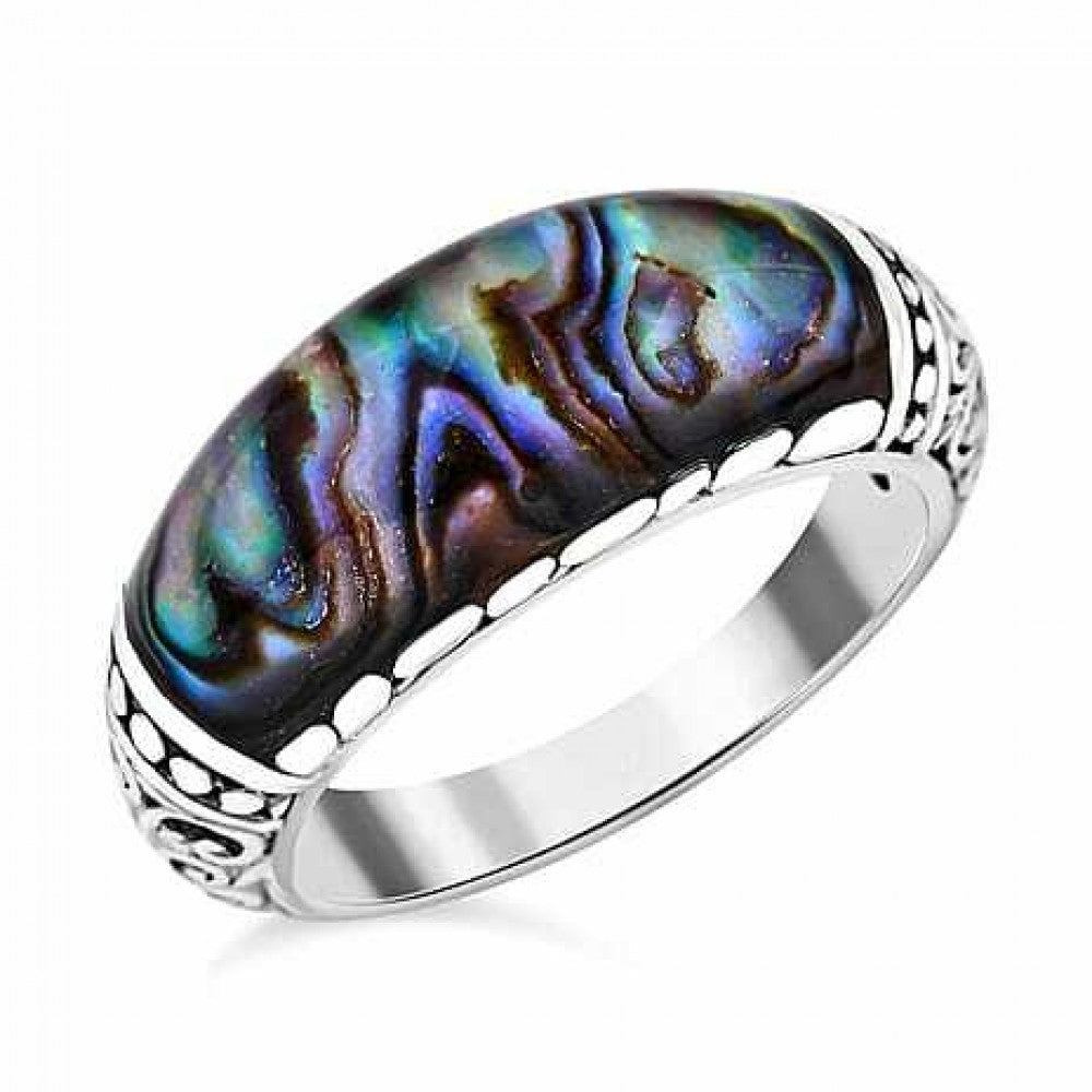 Silberring mit Abalone Muschel