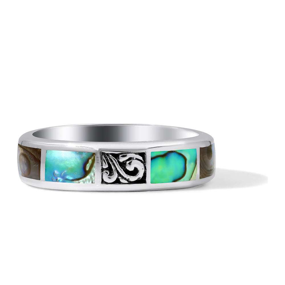 Silberring mit Abalone Muschel