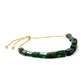 Goldplattiertes Silberarmband mit grünem Aventurin