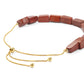 Goldplattiertes Silberarmband mit rotem Jaspis