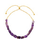 Goldplattiertes Silberarmband mit brasilianischem Amethyst