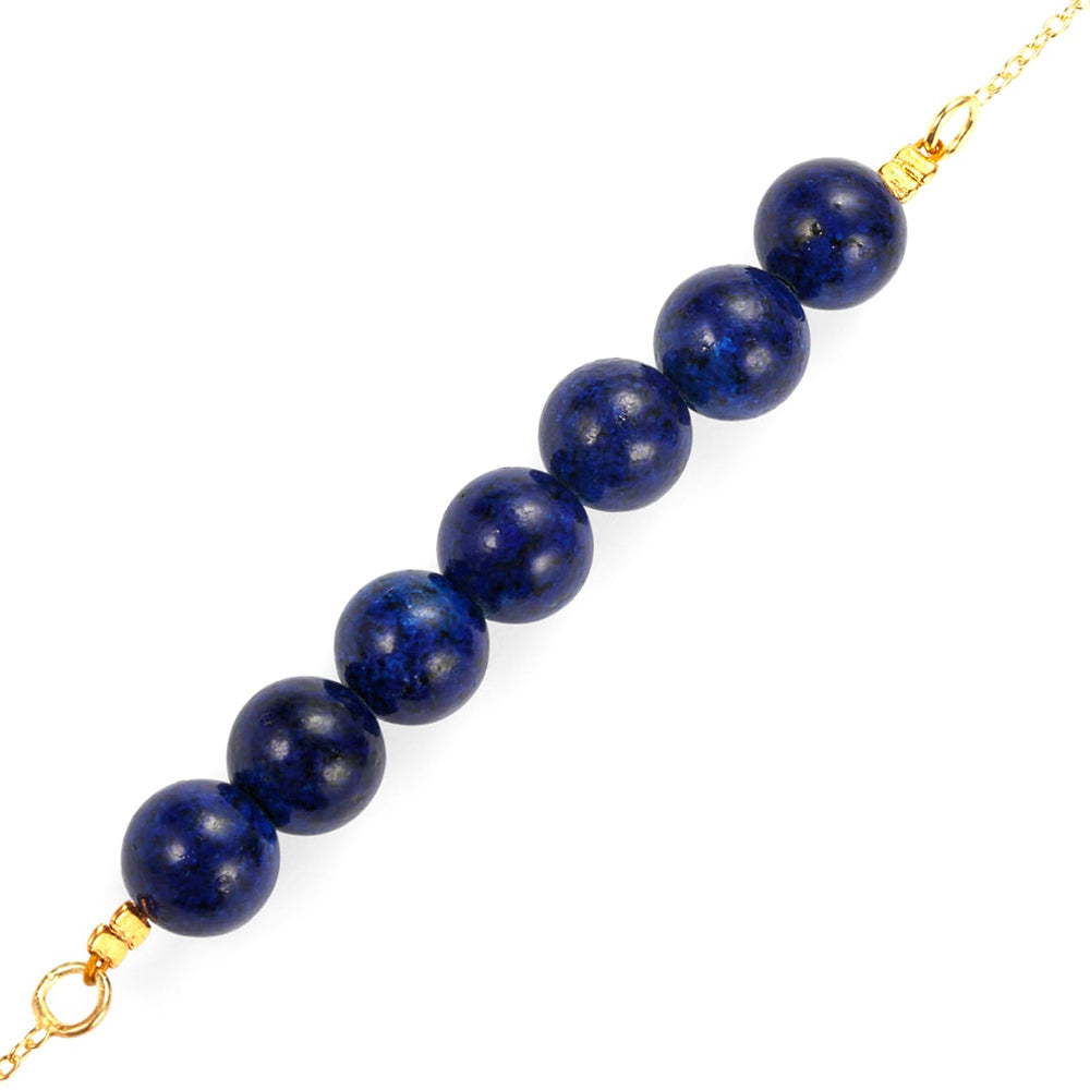 Goldplattierte Silberhalskette mit Lapislazuli 4 