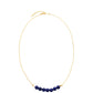 Goldplattierte Silberhalskette mit Lapislazuli