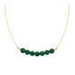 Goldplattierte Silberhalskette mit grünem Jade