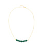 Goldplattierte Silberhalskette mit grünem Jade