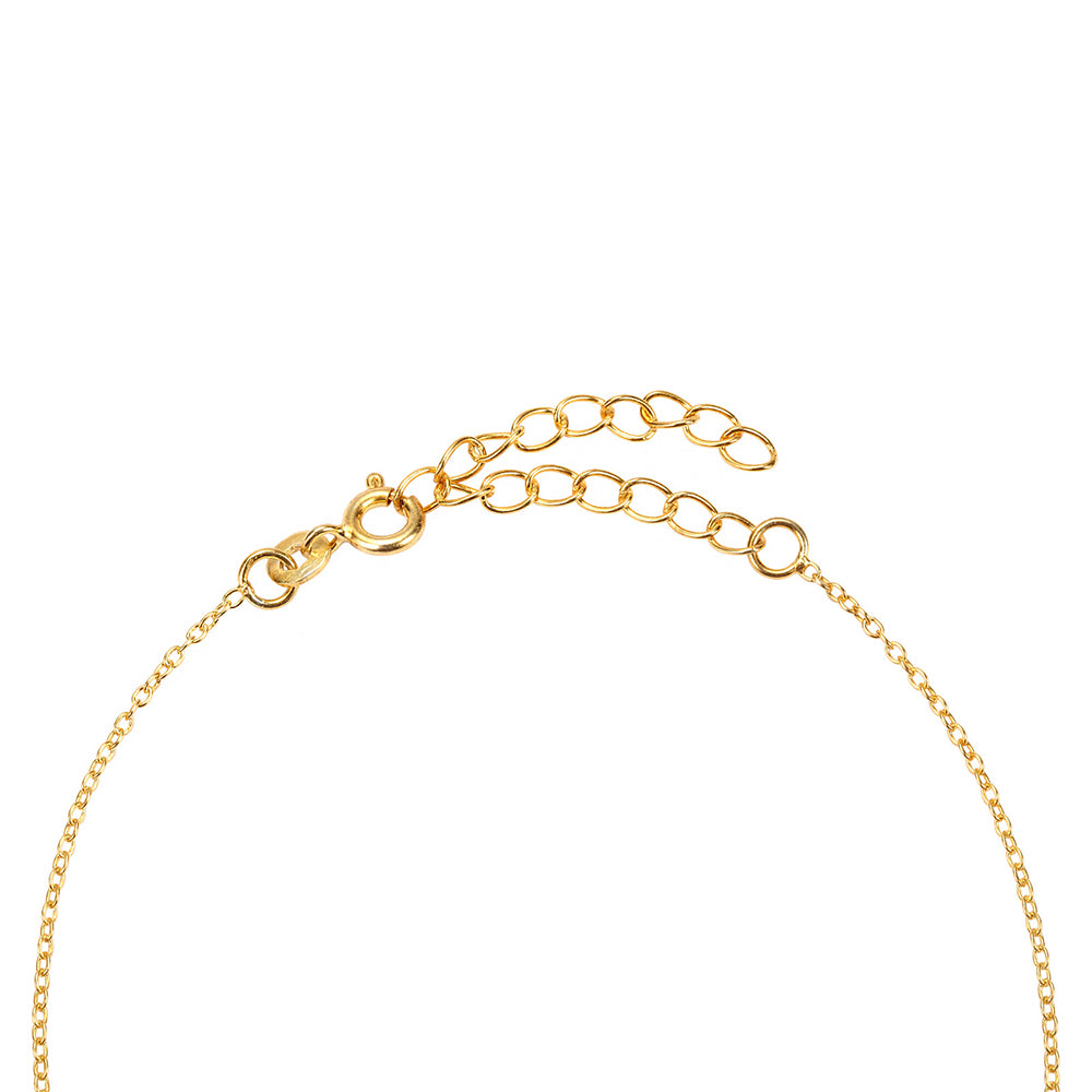 Goldplattierte Silberhalskette mit Amazonit