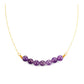 Goldplattierte Silberhalskette mit brasilianischem Amethyst