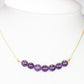 Goldplattierte Silberhalskette mit brasilianischem Amethyst