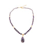 Halskette aus goldplattierter Legierung mit Amethyst