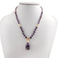 Halskette aus goldplattierter Legierung mit Amethyst