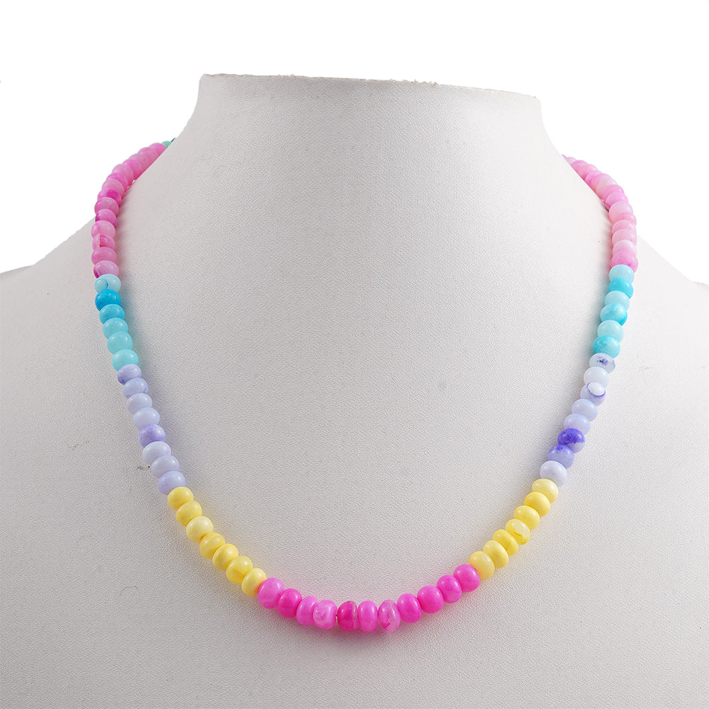Halskette aus goldplattierter Legierung mit Opal