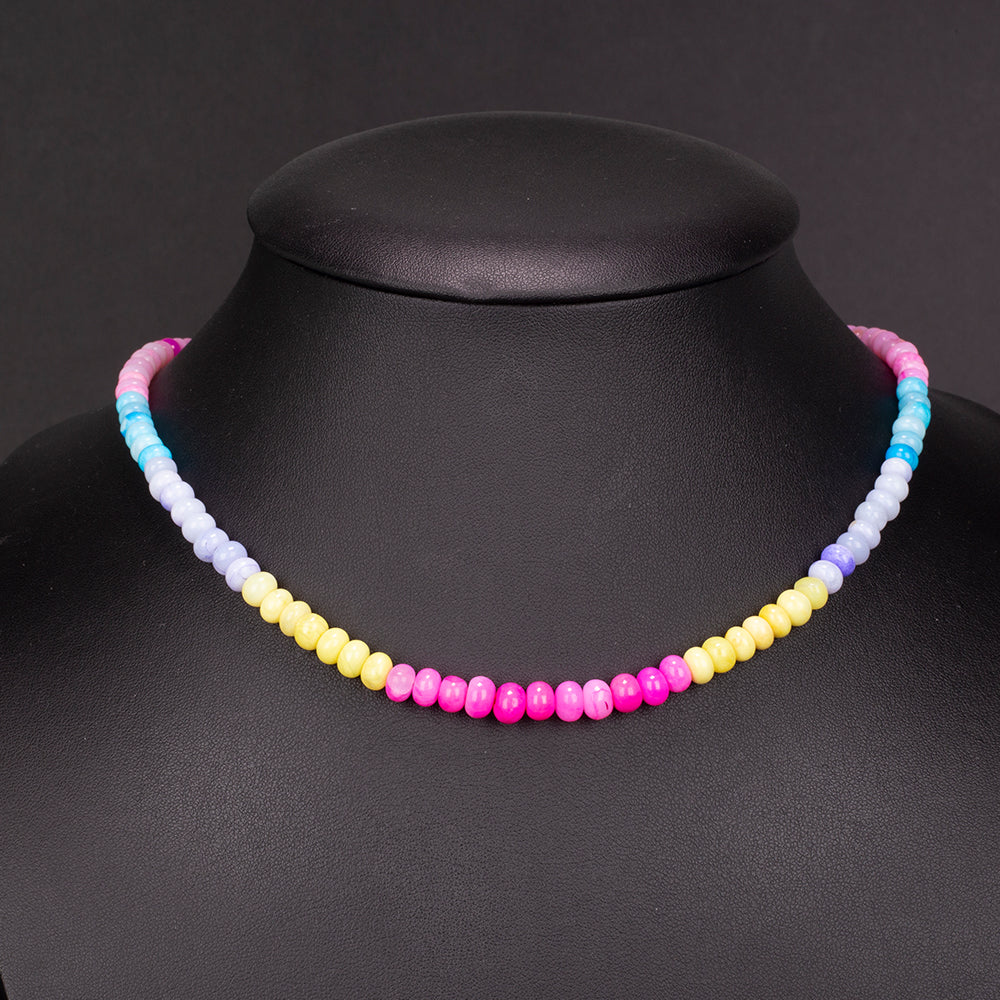 Halskette aus goldplattierter Legierung mit Opal 1 